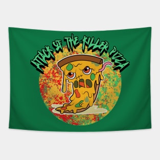 Attack Of The Killer Pizza Graphic Tapestry