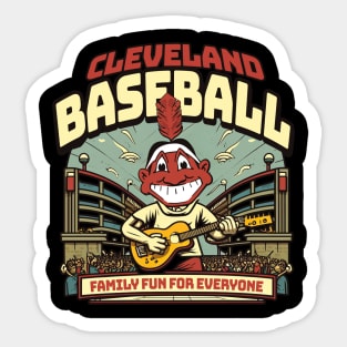 indian chief wahoo cleveland Sticker for Sale by conanflore