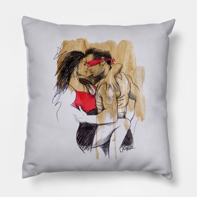 Hunger games Pillow by Loui Jover 