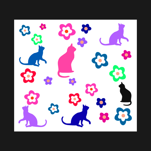 Cats and Flowers -  Gifts Cat Lovers by 3QuartersToday