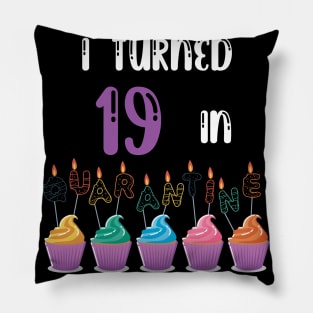 I Turned 19 In Quarantine funny idea birthday t-shirt Pillow