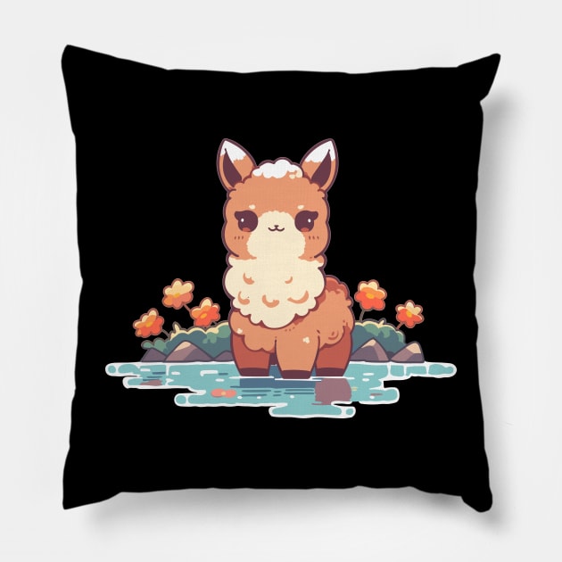 Kawaii - Happy River Llama Pillow by Kawaii Kingdom