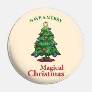 Have a Merry Magical Christmas D20 Xmas Tree Pin