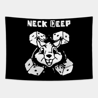 neck deep dice bunny Tapestry