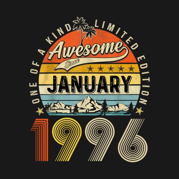 Awesome Since January 1996 Vintage 27th Birthday by Marcelo Nimtz