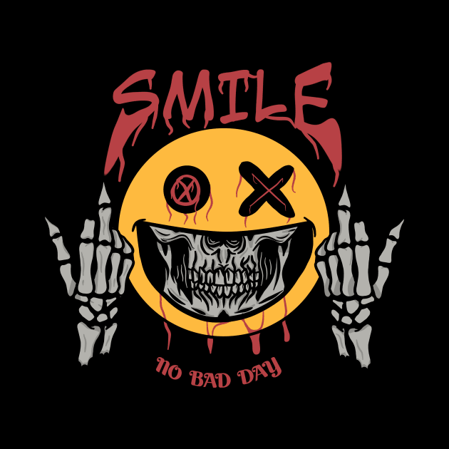 Skull || smile ,no bad day by Beben10
