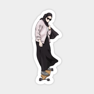 Skateboard hijabi Magnet