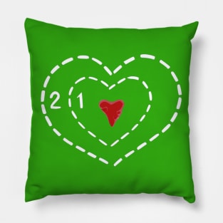 Grinchly Heart Pillow