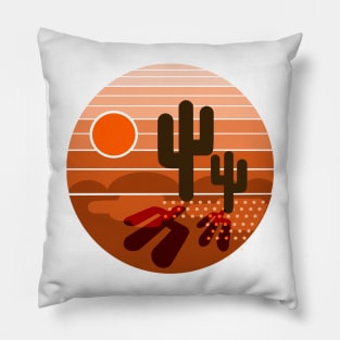 cactus sunset Pillow