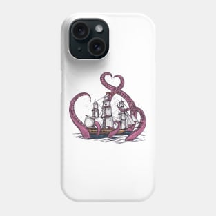 Kraken Attacks Boat Phone Case