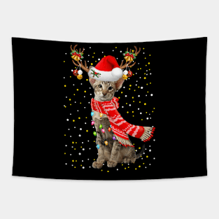 Oriental Cat Christmas Tapestry