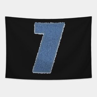 Number Seven Blue Denim Tapestry