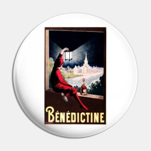 BENEDICTINE 1908 by Leonetto Cappiello French Herbal Liqueur Lithograph Art Pin