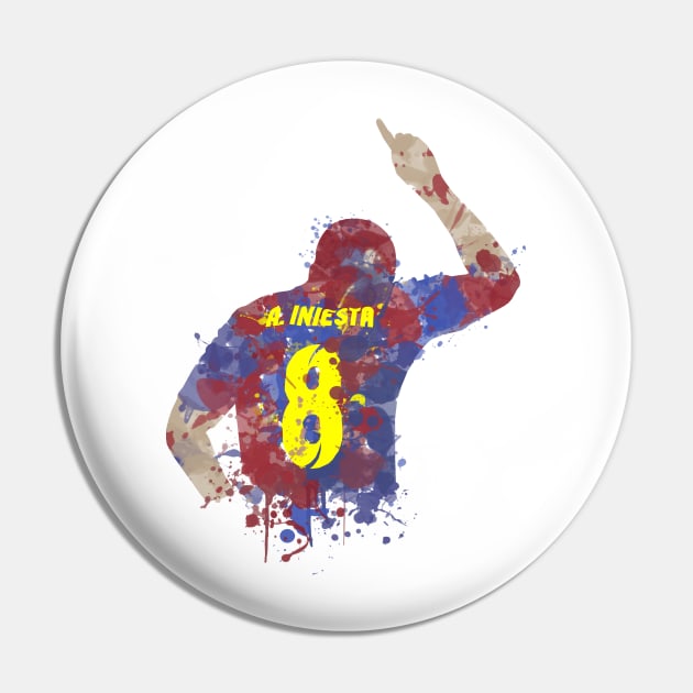 Andres Iniesta - Barcelona Legend Pin by FootballArcade