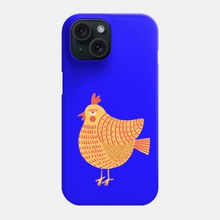 The easter yellow chicken with red decorations, version 1 Phone Case