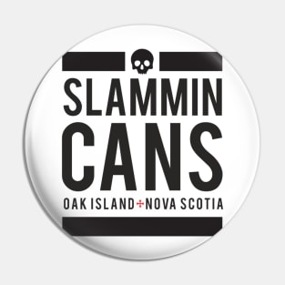 Slammin Cans Oak Island Skull Funny Gift Product - Black Pin