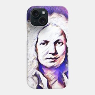 Antonio Vivaldi Pink Portrait | Antonio Vivaldi Artwork 7 Phone Case