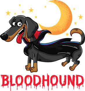 Funny Dachshund Vampire Bloodhound Halloween Magnet