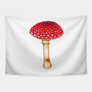 Watercolor Amanita Mushroom by Skye Rain Art Tapestry