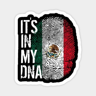 Mexico Flag Fingerprint My Story DNA Mexican Magnet