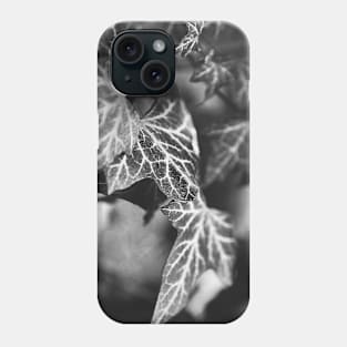 ‘White Lines’ - wild Ivy in Black & White Phone Case