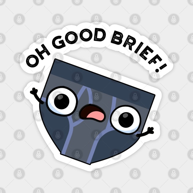 Oh Good Brief Funny Underwear Pun Magnet by punnybone