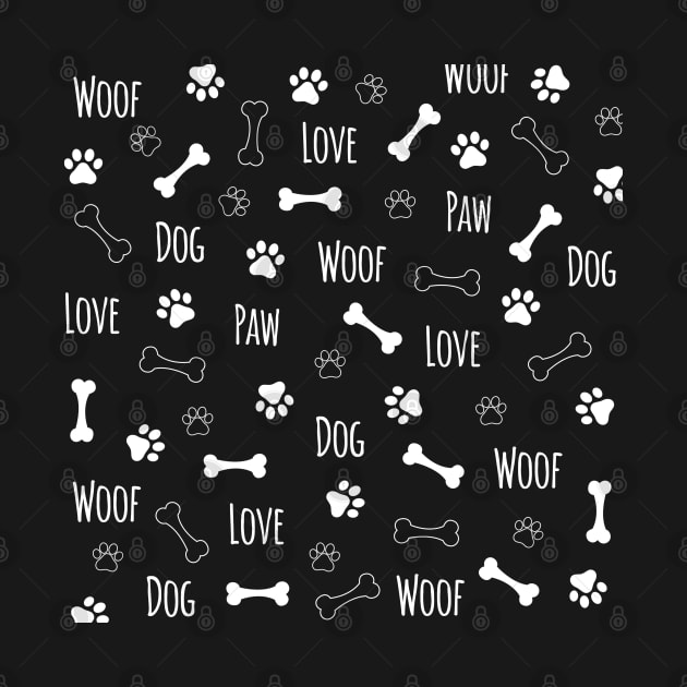 Love Dog Paw Pattern by KA Creative Design