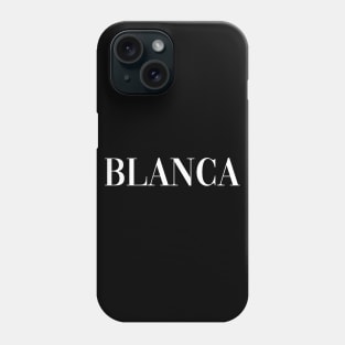 Blanca - Pose - White Phone Case