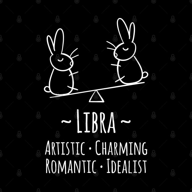 Libra Zodiac Sign by HappyCatPrints