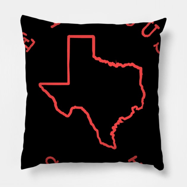 Made in Texas T-Shirt Pillow by Geometrico