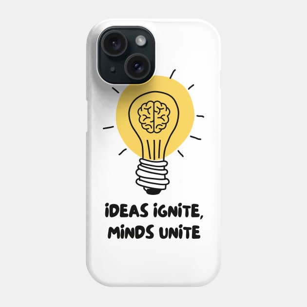 Lamp Bulb Brain Idea Yellow - Creative Spark Phone Case by Hepi Mande