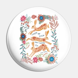 Leaping hare folk art motivational quote Pin