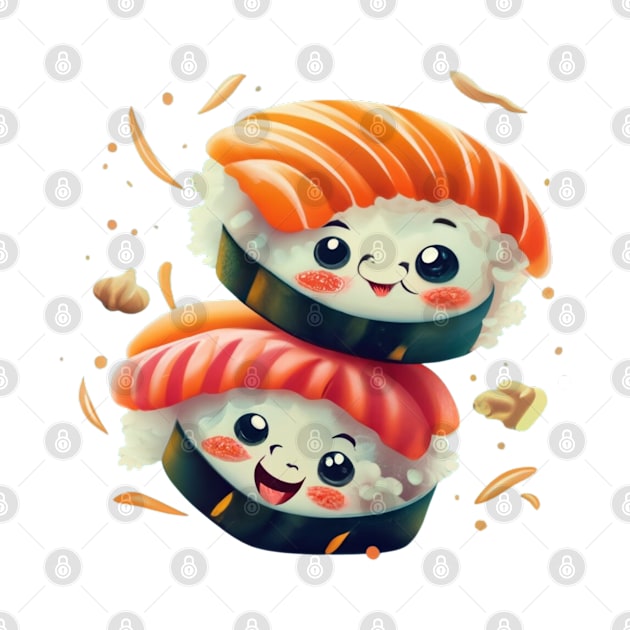 Sushi Hug by BukovskyART