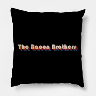 retro vintage The Bacon Brothers Pillow