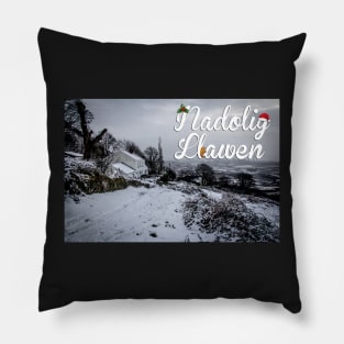 Nadolig Llawen - Cottage Overlooking the Bay Pillow