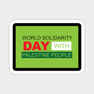 World Solidarity Day With Palestine People Magnet