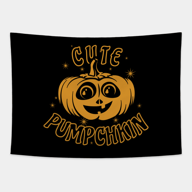 Cute Pumpchkin (one colour) Tapestry by dkdesigns27
