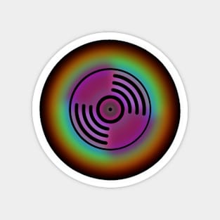 Musical Rainbow Record Magnet