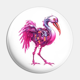 Mechanical flamingo Pin