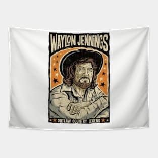 Waylon jennings//70s vintage for fans Tapestry