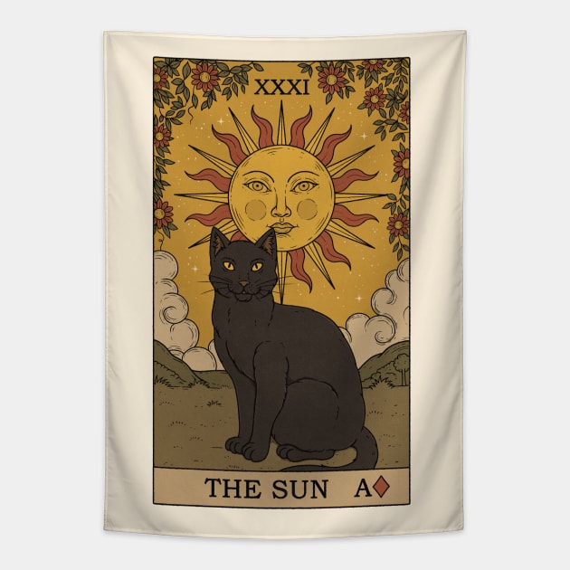 The Sun - Cats Tarot Tapestry by thiagocorrea