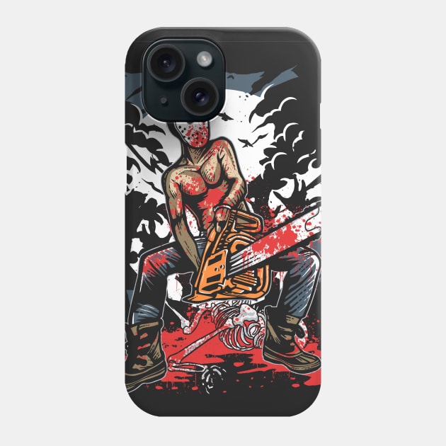 Chainsaw Killer Phone Case by SEspider