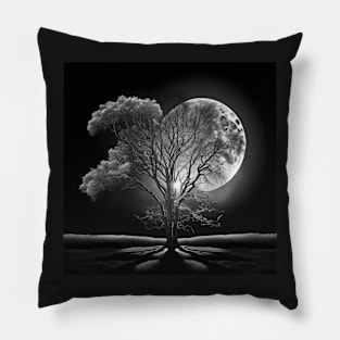 Life in Black and White Series - Moon Light Pillow