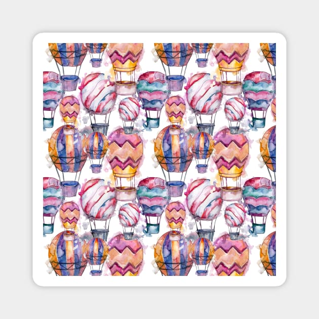 Hot Air Balloon Pattern Magnet by giantplayful