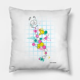 Mr DNA - Jurassic Dino DNA Splat Design Pillow