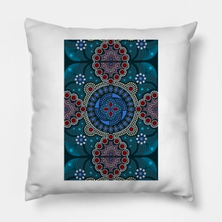 Dot painting meets mandalas 16-1 Pillow