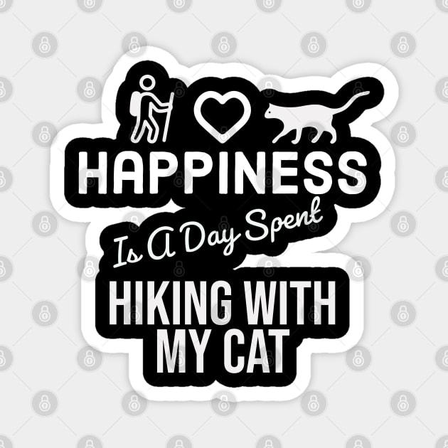 Happiness Is A Day Spent Hiking With My Cat Magnet by kooicat