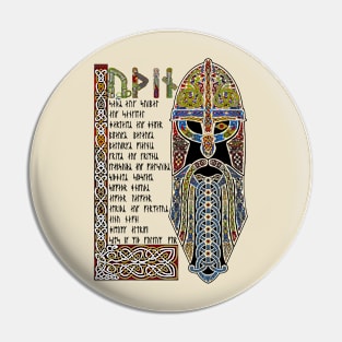 Odin - Hiberno Norse style - based on the Book of Kells Pin