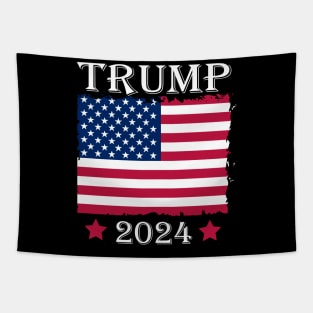 Trump 2024 American Flag Tapestries for Sale