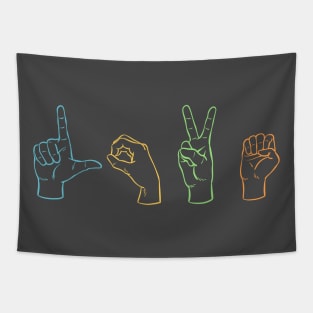 Love Sign ASL Tapestry